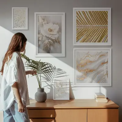 Galéria obrazov na stenu so štýlovými kvetinovými motívmi
