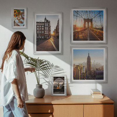 Sada obrazov nad pohovku Očarujúca mestská architektúra