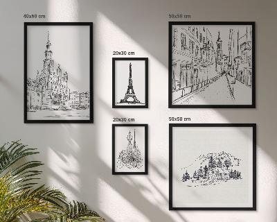 Galéria obrazov na stenu Štýlové architektonické ilustrácie
