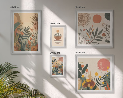 Galéria obrazov na stenu Abstraktné boho rastlinné motívy