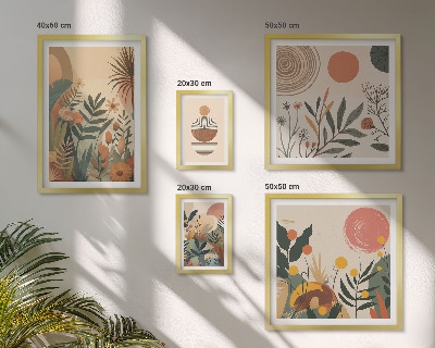 Galéria obrazov na stenu Abstraktné boho rastlinné motívy