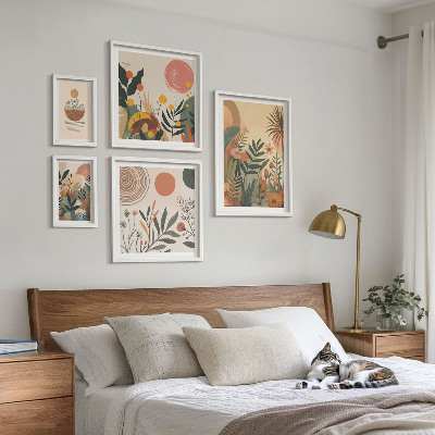 Galéria obrazov na stenu Abstraktné boho rastlinné motívy