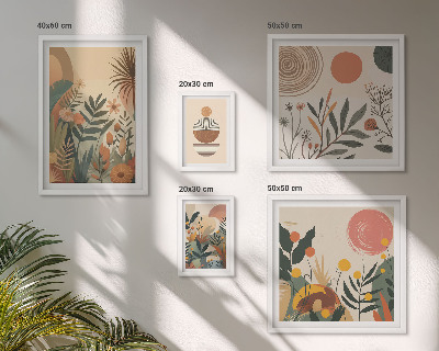 Galéria obrazov na stenu Abstraktné boho rastlinné motívy