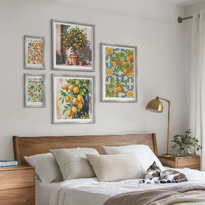 Galéria obrazov na stenu citrusové ovocie a kvety vo vinobraní