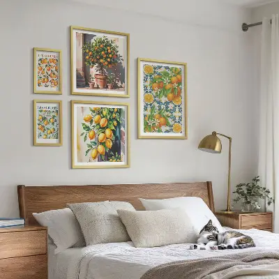 Galéria obrazov na stenu citrusové ovocie a kvety vo vinobraní