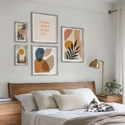 Galéria obrazov na stenu Štýlová abstraktná grafika rastlín