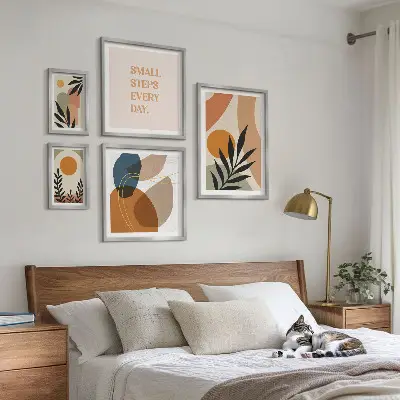Abstraktná grafika rastlín štýlový obraz na stenu