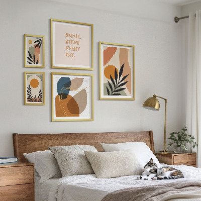 Galéria obrazov na stenu Štýlová abstraktná grafika rastlín