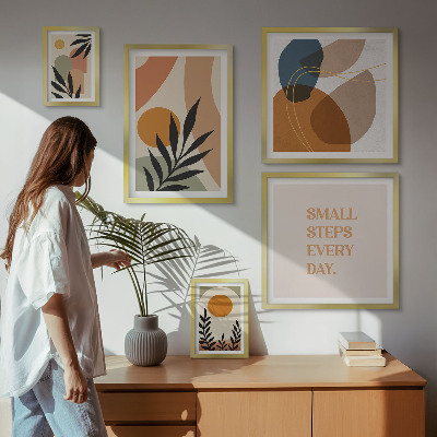 Galéria obrazov na stenu Štýlová abstraktná grafika rastlín