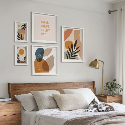 Galéria obrazov na stenu Štýlová abstraktná grafika rastlín