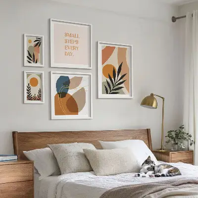 Abstraktná grafika rastlín štýlový obraz na stenu