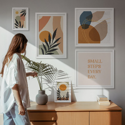 Galéria obrazov na stenu Štýlová abstraktná grafika rastlín