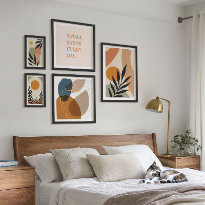 Galéria obrazov na stenu Štýlová abstraktná grafika rastlín