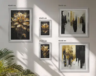 Galéria obrazov na stenu kvetinové motívy v elegantnom a modernom štýle