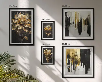Galéria obrazov na stenu kvetinové motívy v elegantnom a modernom štýle