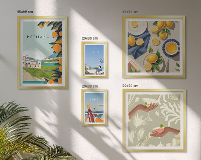 Sada obrazov nad pohovku Dovolenka v Taliansku na Amalfi v Capri