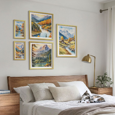 Galéria obrazov na stenu Horské krajiny údolia rieky