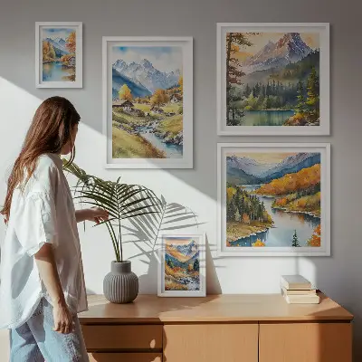 Obraz na stenu horská krajina s údolím rieky