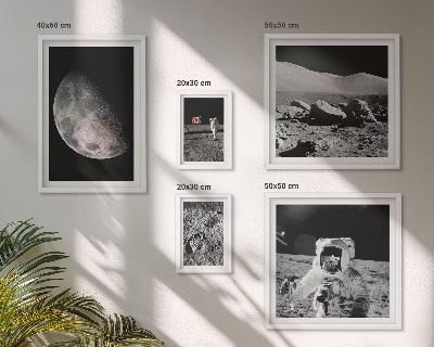Sada obrazov nad pohovku Lunárne krajiny astronautov