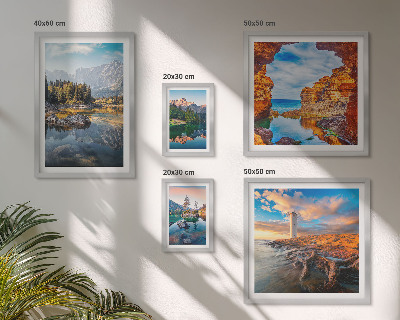 Sada obrazov nad pohovku Prírodné výhľady na horskú vodu