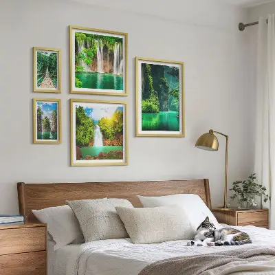 Obraz na stenu trópske vodopády v zelenej prírode