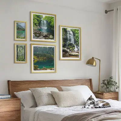 Obraz na stenu lesná krajina s vodopádom