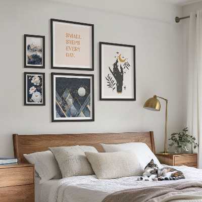 Galéria obrazov na stenu Boho štýl s prírodou a posolstvami