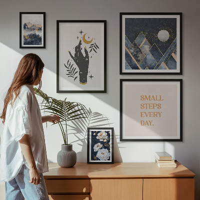 Galéria obrazov na stenu Boho štýl s prírodou a posolstvami