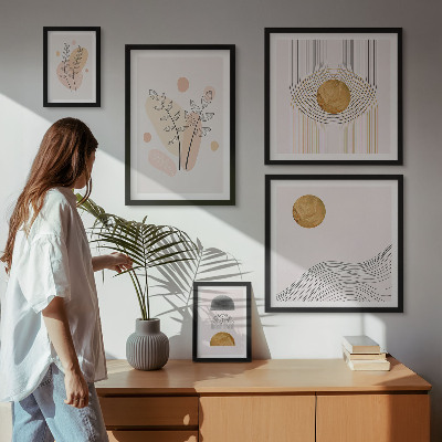 Galéria obrazov na stenu Štýlové minimalistické rastliny