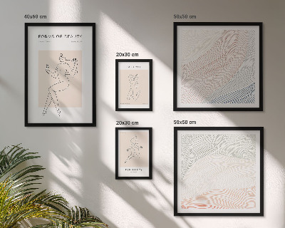 Sada obrazov nad pohovku Formy krásy, siluety