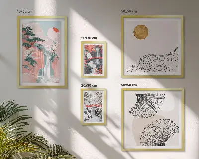 Obrazy nad pohovku Vodopády Japonska sada viacdielnych obrazov