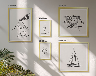 Galéria obrazov na stenu Štýlová grafika na víno, relaxácia