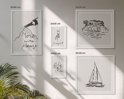 Galéria obrazov na stenu Štýlová grafika na víno, relaxácia