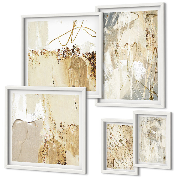 Sada obrazov nad pohovku Abstraktné minimalistické kompozície