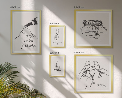 Galéria obrazov na stenu Štýlové ilustrácie prípitku na víno
