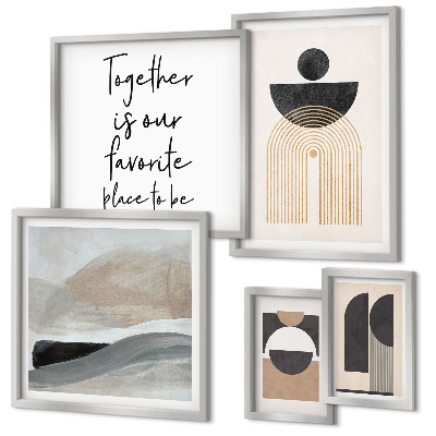 Sada obrazov nad pohovku Abstraktné formy prírody