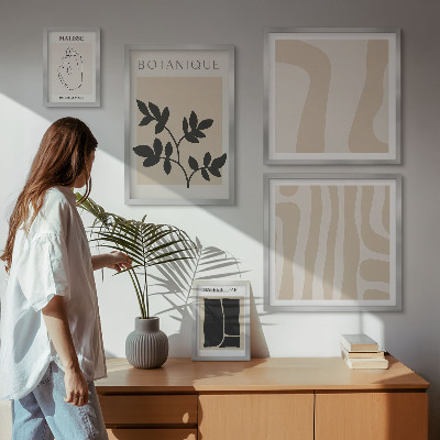 Galéria obrazov na stenu Štýlová abstraktná grafika rastlín