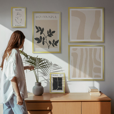 Galéria obrazov na stenu Štýlová abstraktná grafika rastlín