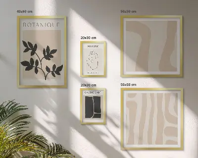 Abstraktná grafika rastlín štýlový obraz na stenu