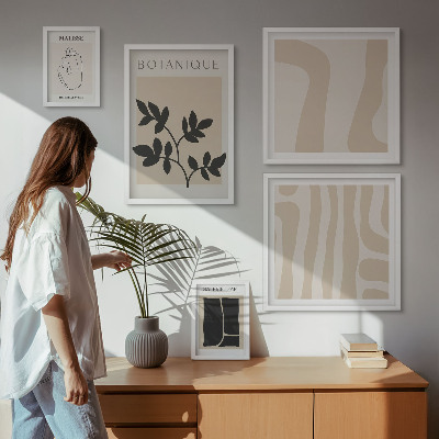 Galéria obrazov na stenu Štýlová abstraktná grafika rastlín