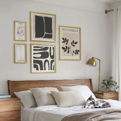 Galéria obrazov na stenu Štýlová abstraktná grafika rastlín