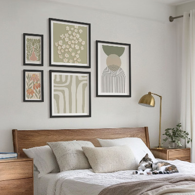 Galéria obrazov na stenu Štýlová pastelová grafika rastlín