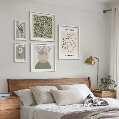 Galéria obrazov na stenu Minimalistické rastlinné kompozície