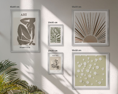 Galéria obrazov na stenu Štýlová abstraktná grafika rastlín