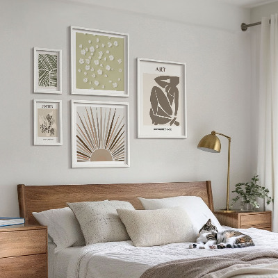 Galéria obrazov na stenu Štýlová abstraktná grafika rastlín