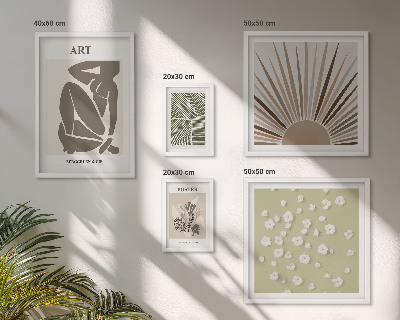 Galéria obrazov na stenu Štýlová abstraktná grafika rastlín