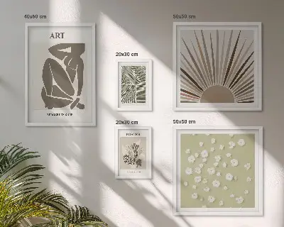 Abstraktná grafika rastlín štýlový obraz na stenu