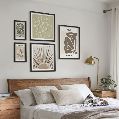 Galéria obrazov na stenu Štýlová abstraktná grafika rastlín