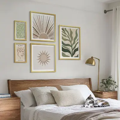 Abstraktná grafika rastlín štýlový obraz na stenu