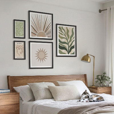Galéria obrazov na stenu Štýlová abstraktná grafika rastlín